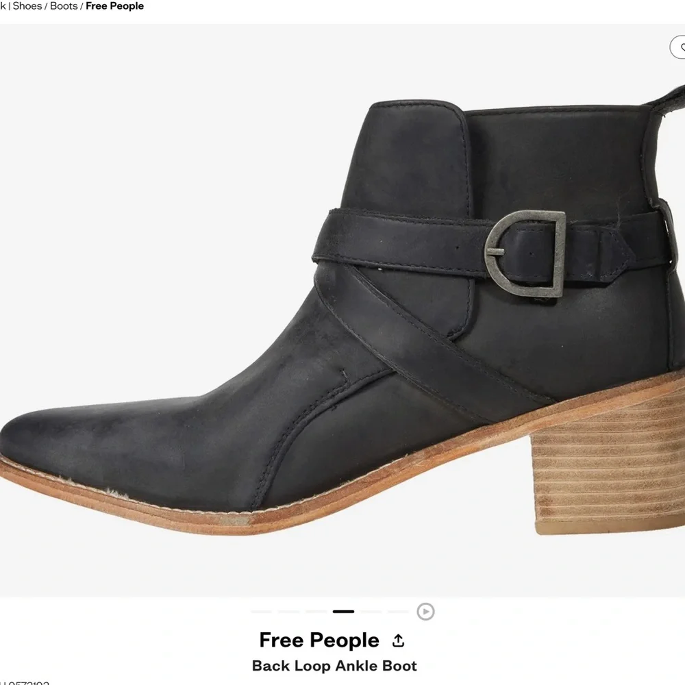 ❤️❤️ Free People Back Loop Ankle Boot❤️❤️black